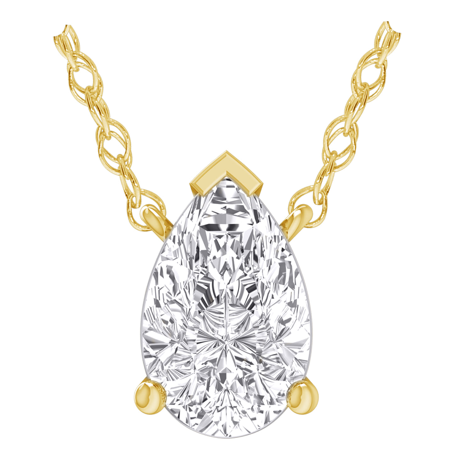 Pear Diamond Necklace