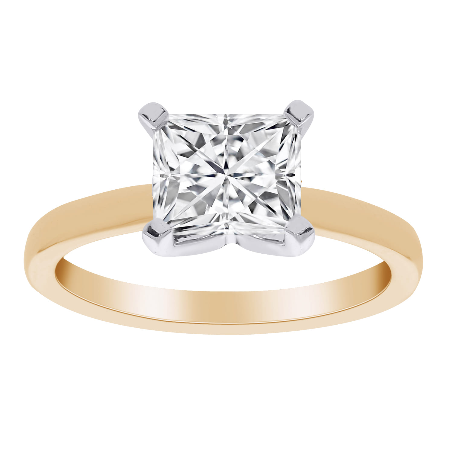 Princess Cut Gold Ring