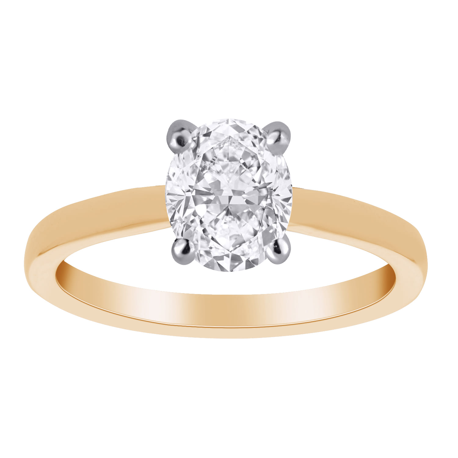 2 Carat Round Solitaire Lab Diamond Ring