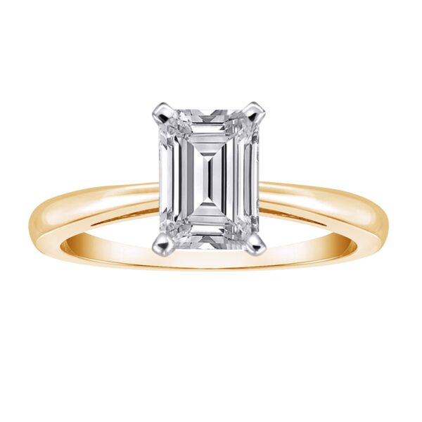 2 Carat Emerald Cut Lab Diamond Ring