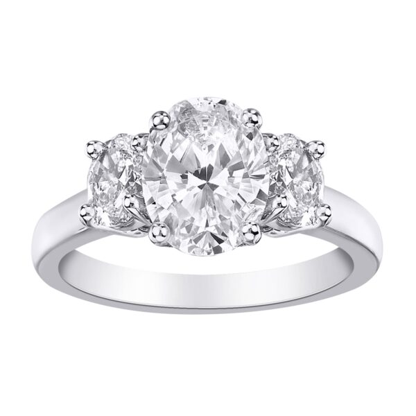 1 Carat Round Trinity Lab Diamond Ring