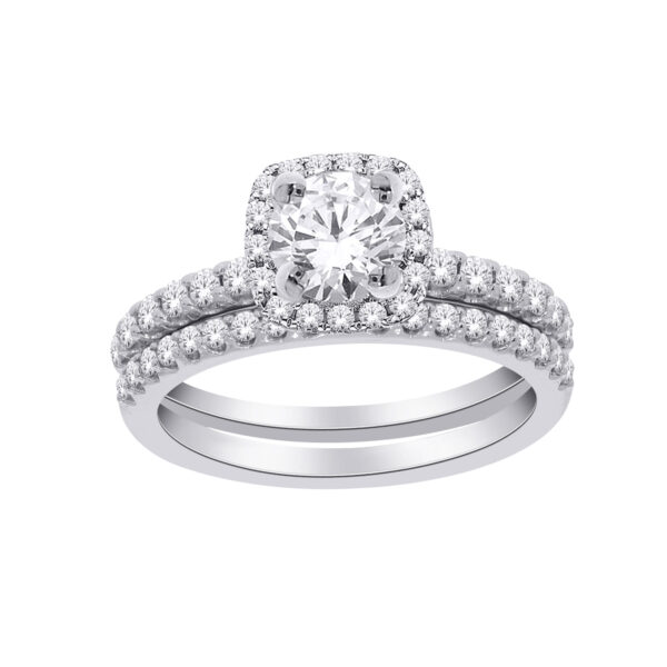 1 Carat Illusion Set Wedding Ring Set